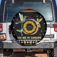 Hummingbird Sunflower Christmas Spare Tire Cover You Are My Sunshine - Wonder Print Shop