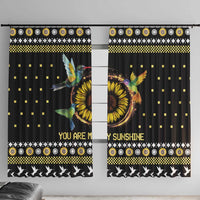 Hummingbird Sunflower Christmas Window Curtain You Are My Sunshine - Wonder Print Shop