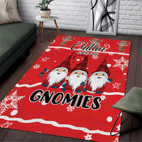 Chillin With My Gnomies Area Rug Merry Christmas - Wonder Print Shop