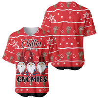 Chillin With My Gnomies Baseball Jersey Merry Christmas - Wonder Print Shop