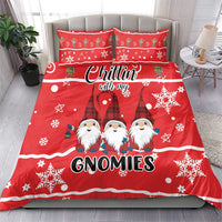Chillin With My Gnomies Bedding Set Merry Christmas - Wonder Print Shop