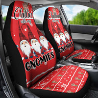 Chillin With My Gnomies Car Seat Cover Merry Christmas - Wonder Print Shop