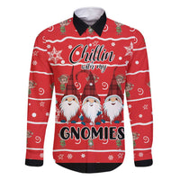Chillin With My Gnomies Family Matching Off Shoulder Maxi Dress and Hawaiian Shirt Merry Christmas - Wonder Print Shop