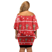 Chillin With My Gnomies Family Matching Off Shoulder Short Dress and Hawaiian Shirt Merry Christmas - Wonder Print Shop