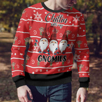 Chillin With My Gnomies Ugly Christmas Sweater Merry Christmas - Wonder Print Shop