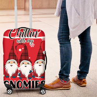Chillin With My Gnomies Luggage Cover Merry Christmas - Wonder Print Shop
