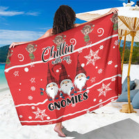 Chillin With My Gnomies Sarong Merry Christmas - Wonder Print Shop