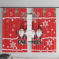 Chillin With My Gnomies Window Curtain Merry Christmas - Wonder Print Shop