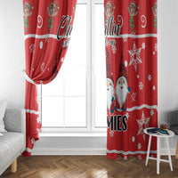 Chillin With My Gnomies Window Curtain Merry Christmas - Wonder Print Shop