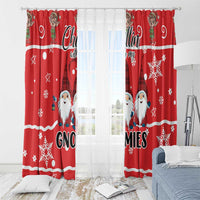 Chillin With My Gnomies Window Curtain Merry Christmas - Wonder Print Shop