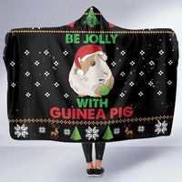 Guinea Pig Christmas Hooded Blanket Be Jolly With Guinea Pig