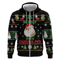 Guinea Pig Christmas Hoodie Be Jolly With Guinea Pig - Wonder Print Shop