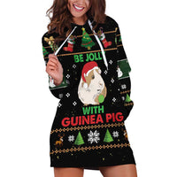 Guinea Pig Christmas Hoodie Dress Be Jolly With Guinea Pig - Wonder Print Shop