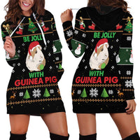 Guinea Pig Christmas Hoodie Dress Be Jolly With Guinea Pig - Wonder Print Shop