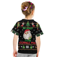 Guinea Pig Christmas Kid T Shirt Be Jolly With Guinea Pig - Wonder Print Shop