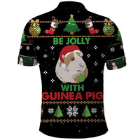 Guinea Pig Christmas Polo Shirt Be Jolly With Guinea Pig - Wonder Print Shop