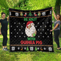 Guinea Pig Christmas Quilt Be Jolly With Guinea Pig - Wonder Print Shop