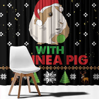 Guinea Pig Christmas Window Curtain Be Jolly With Guinea Pig - Wonder Print Shop