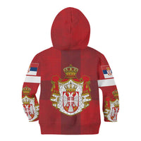 Serbia Kid Hoodie Serbian Cross Eagle Tattoo