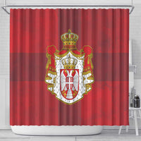 Serbia Shower Curtain Serbian Cross Eagle Tattoo