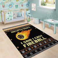 I Said I Cast Fireball Christmas Area Rug I Said I Cast Fireball - Wonder Print Shop