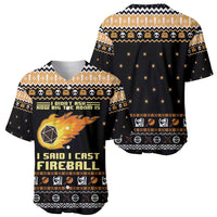 I Said I Cast Fireball Christmas Baseball Jersey I Said I Cast Fireball - Wonder Print Shop