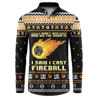 I Said I Cast Fireball Christmas Button Sweatshirt I Said I Cast Fireball - Wonder Print Shop