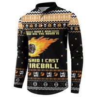 I Said I Cast Fireball Christmas Button Sweatshirt I Said I Cast Fireball - Wonder Print Shop