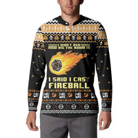 I Said I Cast Fireball Christmas Button Sweatshirt I Said I Cast Fireball - Wonder Print Shop