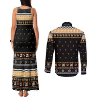 I Said I Cast Fireball Christmas Couples Matching Tank Maxi Dress and Long Sleeve Button Shirt I Said I Cast Fireball - Wonder Print Shop