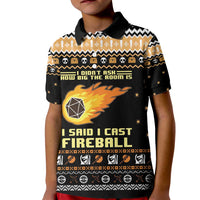 I Said I Cast Fireball Christmas Kid Polo Shirt I Said I Cast Fireball - Wonder Print Shop