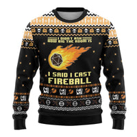 I Said I Cast Fireball Christmas Ugly Christmas Sweater - Wonder Print Shop