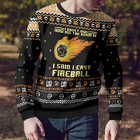 I Said I Cast Fireball Christmas Ugly Christmas Sweater - Wonder Print Shop