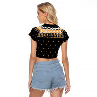 I Said I Cast Fireball Christmas Raglan Cropped T Shirt I Said I Cast Fireball - Wonder Print Shop