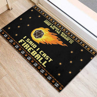 I Said I Cast Fireball Christmas Rubber Doormat I Said I Cast Fireball - Wonder Print Shop