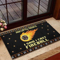 I Said I Cast Fireball Christmas Rubber Doormat I Said I Cast Fireball - Wonder Print Shop