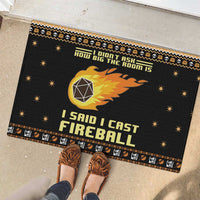 I Said I Cast Fireball Christmas Rubber Doormat I Said I Cast Fireball - Wonder Print Shop