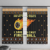 I Said I Cast Fireball Christmas Window Curtain I Said I Cast Fireball - Wonder Print Shop