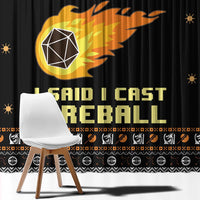 I Said I Cast Fireball Christmas Window Curtain I Said I Cast Fireball - Wonder Print Shop