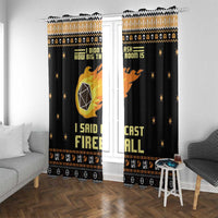 I Said I Cast Fireball Christmas Window Curtain I Said I Cast Fireball - Wonder Print Shop