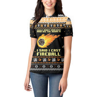 I Said I Cast Fireball Christmas Women Polo Shirt I Said I Cast Fireball - Wonder Print Shop