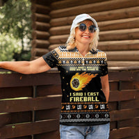 I Said I Cast Fireball Christmas Women Polo Shirt I Said I Cast Fireball - Wonder Print Shop