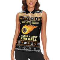 I Said I Cast Fireball Christmas Women Sleeveless Polo Shirt I Said I Cast Fireball - Wonder Print Shop