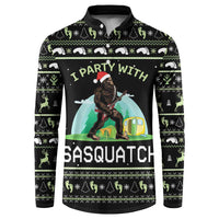I'm Party With Sasquatch Camping Button Sweatshirt I'm Party With Sasquatch - Wonder Print Shop