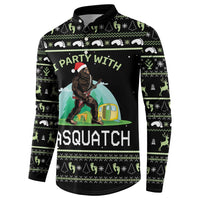 I'm Party With Sasquatch Camping Button Sweatshirt I'm Party With Sasquatch - Wonder Print Shop