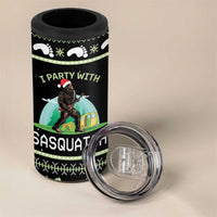 Christmas Im Party With Sasquatch Camping 4 in 1 Can Cooler Tumbler - Wonder Print Shop