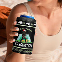 Christmas Im Party With Sasquatch Camping 4 in 1 Can Cooler Tumbler - Wonder Print Shop
