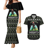 I'm Party With Sasquatch Camping Couples Matching Mermaid Dress and Hawaiian Shirt I'm Party With Sasquatch - Wonder Print Shop