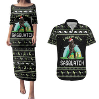 I'm Party With Sasquatch Camping Couples Matching Puletasi and Hawaiian Shirt I'm Party With Sasquatch - Wonder Print Shop