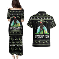 I'm Party With Sasquatch Camping Couples Matching Puletasi and Hawaiian Shirt I'm Party With Sasquatch - Wonder Print Shop